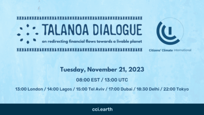 Talanoa Dialogue: Redirecting Financial Flows